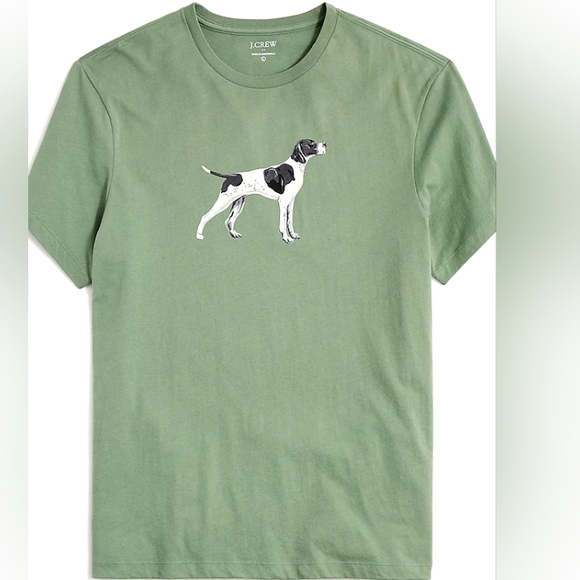 J. Crew Men's Dog Graphic T-shirt New Size Medium - Picture 2 of 3